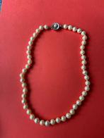 Echte parelketting zilveren sluiting antiek vintage, Sieraden, Tassen en Uiterlijk, Kettingen, Ophalen of Verzenden, Zo goed als nieuw