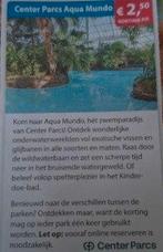 Center Parcs Aquamundo kortingsbon, Drie personen of meer, Kortingsbon, Bungalowpark