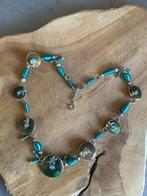 Nieuw! Aqua kl. Ketting met metalen kralen met libelles., Overige materialen, Verstelbaar, Blauw, Nieuw