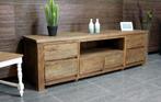 Nieuwe Tv-meubels in teak of wit - teak Tv meubel bij TEAK2, Ophalen of Verzenden, Nieuw, 25 tot 50 cm, Teakhout