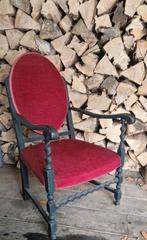 Leuke rode velvet fauteuil, Ophalen