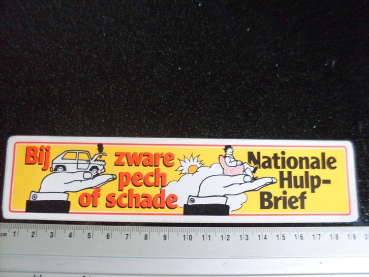 sticker nationale hulpbrief bij zware pech of schade, Verzamelen, Stickers, Zo goed als nieuw, Auto of Motor, Verzenden