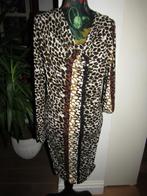 E1974 TRAMONTANA mt L jurk animal print zwart beige bruin, Verzenden, Tramontana, Zwart, Maat 42/44 (L)