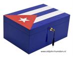 HUMIDOR CUBA MAXI MET CUBA VLAG  100 SIGAREN SIGARENKIST h42, Verzenden, Nieuw, Tabaksdoos of Verpakking