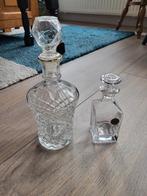 2 maal karaf glas / kristal, Ophalen of Verzenden