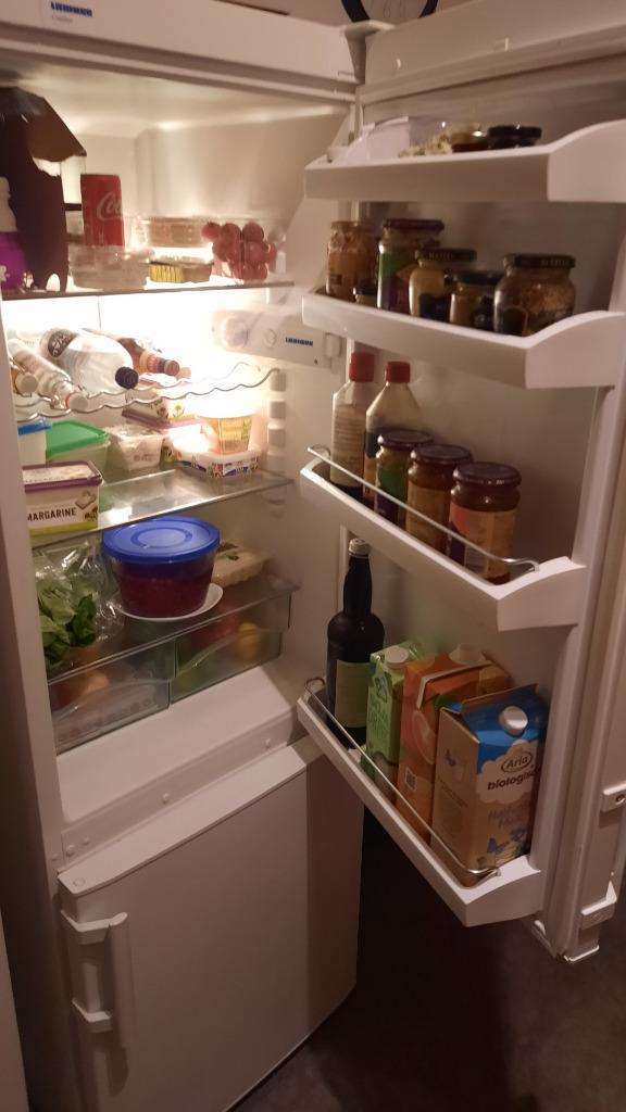 Liebherr koelkast met twee vriesvakken, Witgoed en Apparatuur, Koelkasten en IJskasten, Gebruikt, Met vriesvak, 200 liter of meer