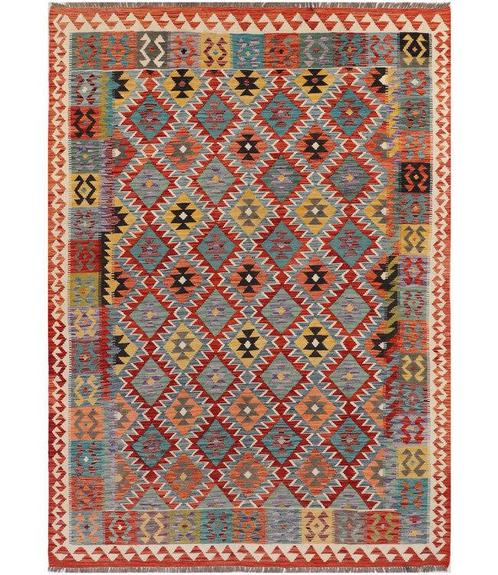 Handgeweven Afghaanse Kilim Vloerkleed – 294x212 cm, Huis en Inrichting, Stoffering | Tapijten en Kleden, Nieuw, 200 cm of meer