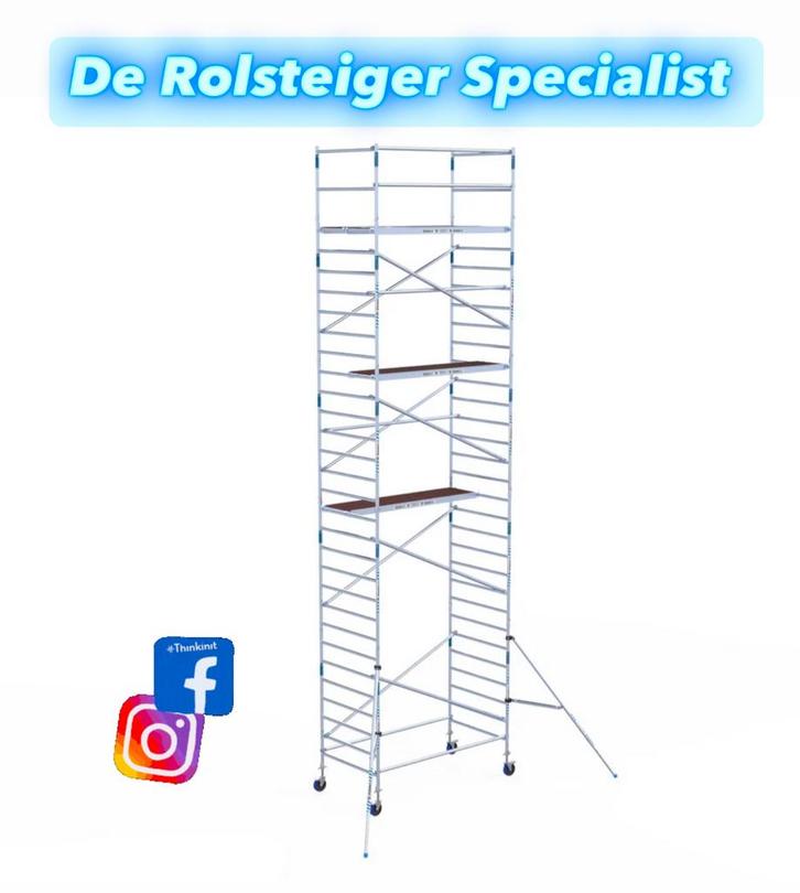 Alumexx 135 x 250 x 10,2m + Steigerbok + spanbanden + lever, Doe-het-zelf en Verbouw, Steigers, Nieuw, Rolsteiger of Kamersteiger