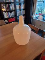 Grote decoratieve witte fles / vaas, Gebruikt, Wit, Ophalen of Verzenden, Glas