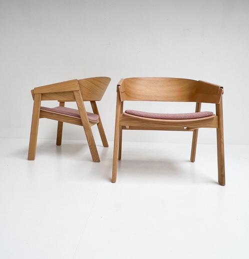 Muuto Cover Deense loungestoel van Thomas Bentzen, na 2000, Huis en Inrichting, Fauteuils, Gebruikt, Stof, 50 tot 75 cm, Minder dan 75 cm