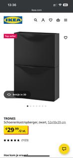 Schoenenkast IKEA thrones zwart, Huis en Inrichting, Ophalen, Nieuw