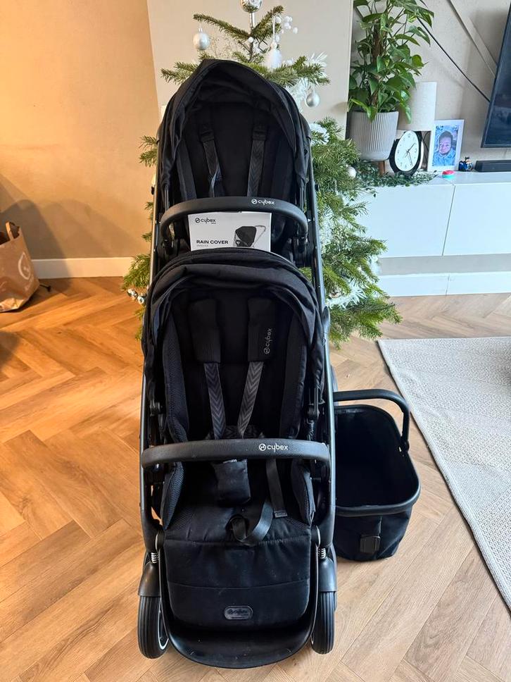 Cybex Gazelle S DUO Kinderwagen - Zwart, Kinderen en Baby's, Kinderwagens en Combinaties, Zo goed als nieuw, Kinderwagen, Overige merken
