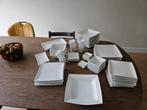 Compleet Wit Servies - Borden, Schalen, Mokken, Huis en Inrichting, Ophalen, Gebruikt, Effen, Aardewerk