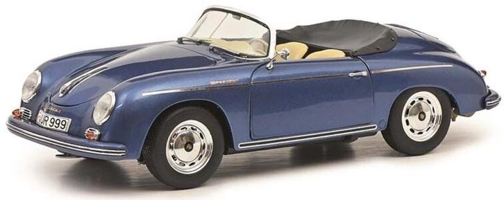 Porsche 356 Speedster, blauw metallic, Hobby en Vrije tijd, Modelauto's | 1:18, Nieuw, Auto, Overige merken, Ophalen of Verzenden