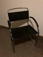 Vintage stoelen (Bauhaus/Gispen stijl), Huis en Inrichting, Stoelen, Ophalen, Gebruikt, Zwart, Metaal