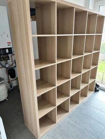25 vaks Kallax open kast vakkenkast 5x5 eikenhout bruin ikea beschikbaar voor biedingen