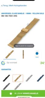 Cluse Horlogebandje 18 mm Goudkleurig, Overige merken, Staal, Gebruikt, Polshorloge