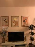 Posterset van 3 stuks, Huis en Inrichting, Woonaccessoires | Schilderijen, Tekeningen en Foto's, Ophalen of Verzenden, Zo goed als nieuw