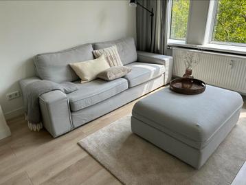 IKEA KIVIK 3-zitsbank + VALLENTUNA hocker - afbeelding 2