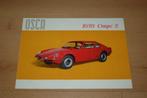 Osca 1050 Coupé S   -   Folder - Brochure, Gelezen, Verzenden, Ferrari, OSCA
