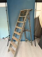 Oude Houten Schildertrap / Ladder - Decoratief, Doe-het-zelf en Verbouw, Ladders en Trappen, Ophalen, Gebruikt, Trap, Minder dan 2 meter