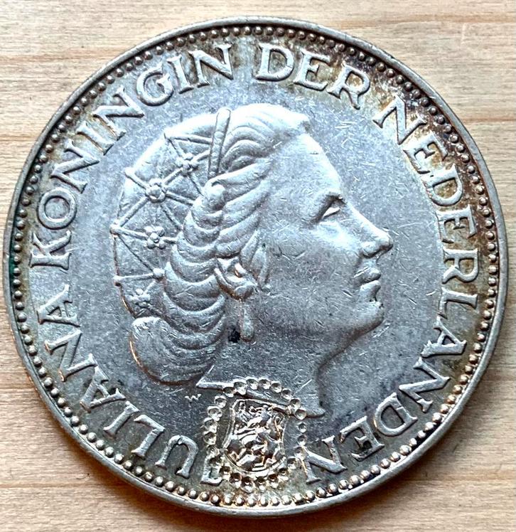Nederland 2-1/2 Gulden 1961 Juliana Rijksdaalder met klop, Postzegels en Munten, Munten | Nederland, 2½ gulden, Koningin Juliana