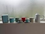 Cabanaz kopjes en theepot, Huis en Inrichting, Keuken | Servies, Ophalen, Zo goed als nieuw, Overige stijlen, Kop(pen) en/of Schotel(s)