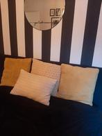 4 sierkunnens okergeel, Huis en Inrichting, Ophalen of Verzenden, Zo goed als nieuw, Geel, Vierkant