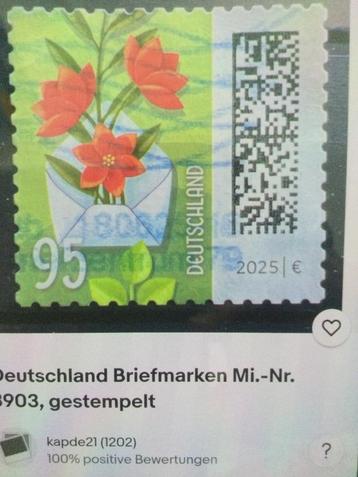 2025 zegel 3903 gestempeld 31-07 beschikbaar voor biedingen