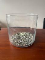 Cilinder vissenkom met stenen, Ophalen, Gebruikt, Leeg aquarium