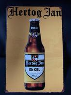 Hertog Jan enkel. Bier bord. 30 bij 20. Metaal, Verzamelen, Biermerken, Reclamebord, Plaat of Schild, Ophalen of Verzenden, Zo goed als nieuw