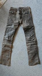 Bruine leren broek met binnenbroek - Maat 34/36, Kleding | Heren, Broeken en Pantalons, Ophalen, Overige maten, Gedragen, Onbekend