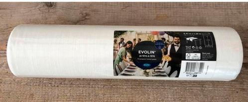 Tafelloper Duni Evolin Tête-a-tête 24 m wit, Huis en Inrichting, Tafelkleden, Nieuw, Rechthoek, Binnen, Buiten, Ophalen of Verzenden