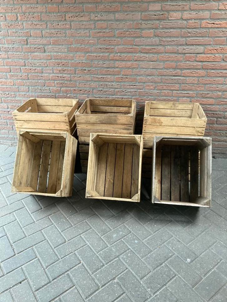 Houten fruitkisten ,veilingkisten ,nu 10 voor 60 euro, Tuin en Terras, Tuinwanddecoratie, Gebruikt, Ophalen