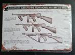 Metalen bord vintage-look thompson machinegeweer, Ophalen of Verzenden, Landmacht, Amerika, Overige typen