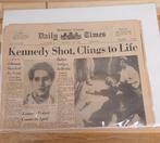 Daily Times Krant uit 1968 - Kennedy Shot, Clings to Life, Verzamelen, Tijdschriften, Kranten en Knipsels, Ophalen of Verzenden