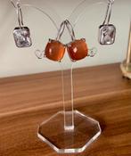 Nieuw trendy Ti-Sento zilveren oorbellen/oorhangers €40, Hangers, Nieuw, Ophalen of Verzenden, Zilver