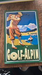 Vintage Golf-Alpin bord, Verzenden, Zo goed als nieuw, Reclamebord