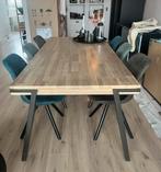 Tafel met stalen poten en 6 stoelen van Kave Home, Huis en Inrichting, Ophalen, 200 cm of meer, 50 tot 100 cm, Zo goed als nieuw
