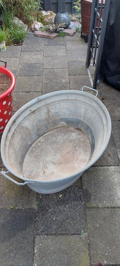 80 ltr. grote zinken teil (waterdicht!), Tuin en Terras, Bloembakken en Plantenbakken, Zo goed als nieuw, 60 tot 100 cm, Overige vormen