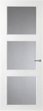 stompe binnendeur met glas NIEUW, Doe-het-zelf en Verbouw, Deuren en Horren, Ophalen, 80 tot 100 cm, Binnendeur, Nieuw