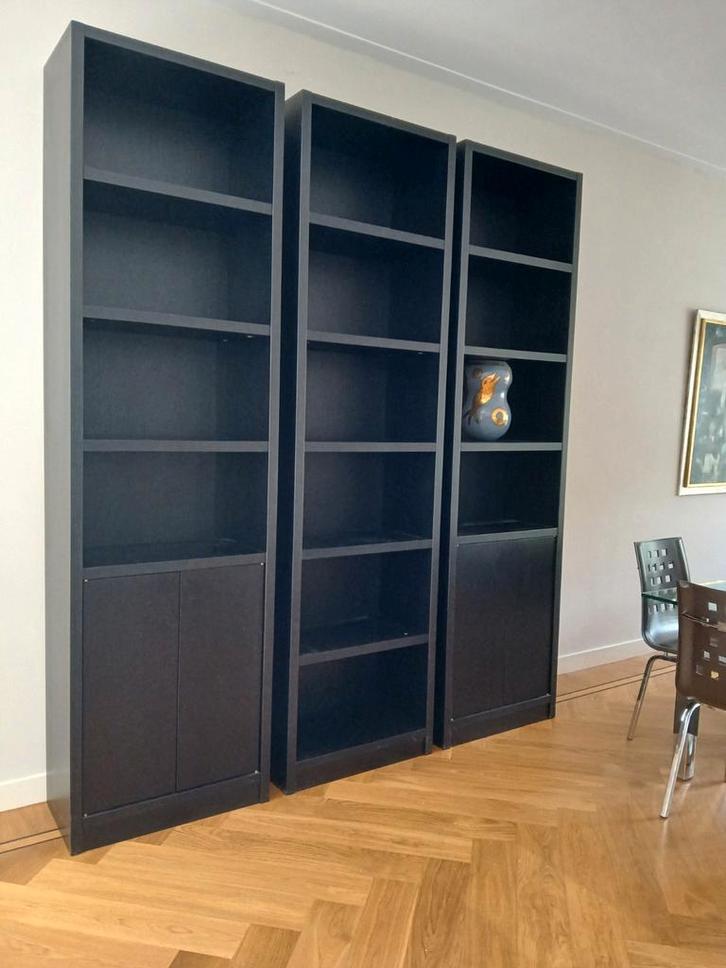 Zizo zwart gelakt eiken kasten, Huis en Inrichting, Kasten | Boekenkasten, Zo goed als nieuw, 50 tot 100 cm, 200 cm of meer, 25 tot 50 cm