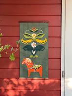 Dalarna paardje wandkleedje Dalahäst Zweden, Ophalen of Verzenden, Huis en Inrichting