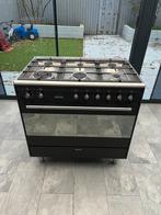 Gasfornuis 90 cm Smeg zwart, Witgoed en Apparatuur, Fornuizen, 60 cm of meer, Ophalen of Verzenden, Zo goed als nieuw, Gas