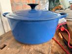 Le Creuset Braadpan 25cm - Blauw, Ophalen, Gebruikt, Koekenpan of Braadpan, Gietijzer