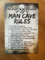 Mancave Rules wandbord (Old Look), Huis en Inrichting, Www.pand50.nl, Nieuw, Ophalen of Verzenden, Info@pand50.nl
