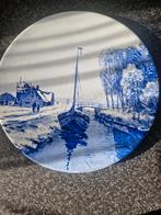 Delfts Blauw Bord met Winterlandschap, Ophalen