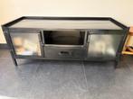 Stijlvol TV Meubel - Metaal & Glas, Ophalen, Gebruikt, 100 tot 150 cm, Glas