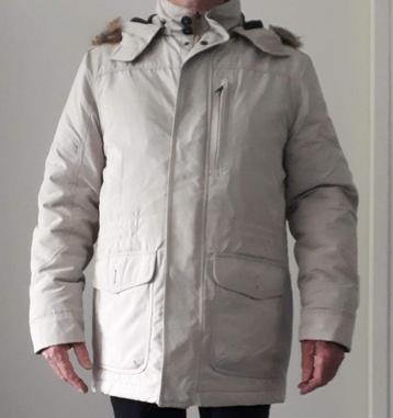 Nieuwe beige heren gewateerde parka te koop in maat M. beschikbaar voor biedingen
