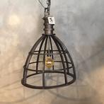 Prachtige stoere zwart metalen hanglamp, Ophalen of Verzenden, Zo goed als nieuw, Metaal, Minder dan 50 cm